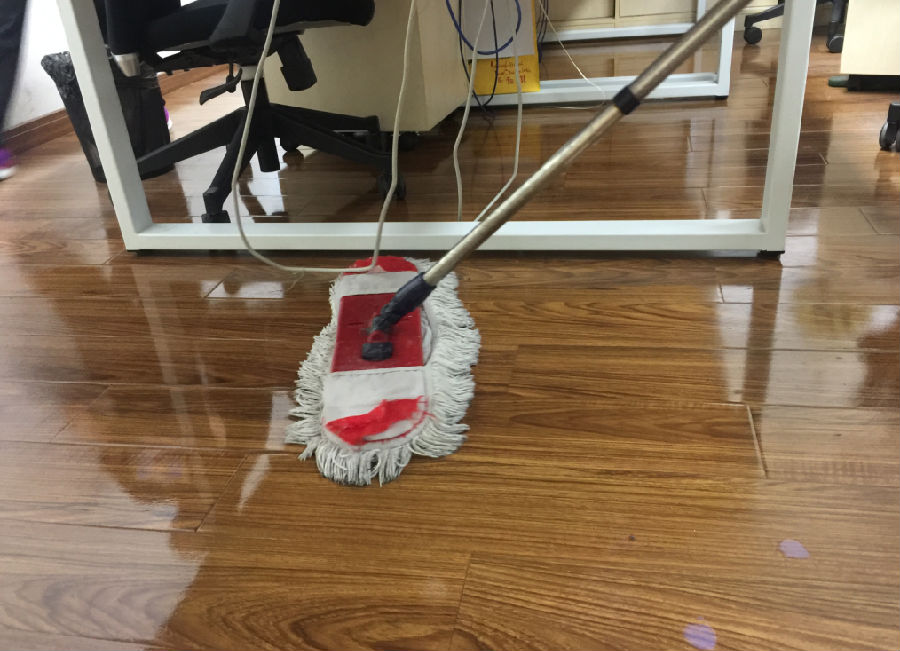 石峰区木地板保洁案例
